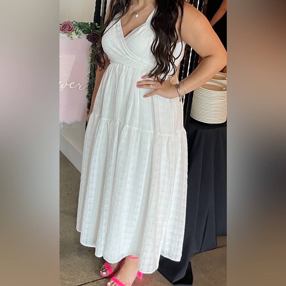 lulus white backless dress